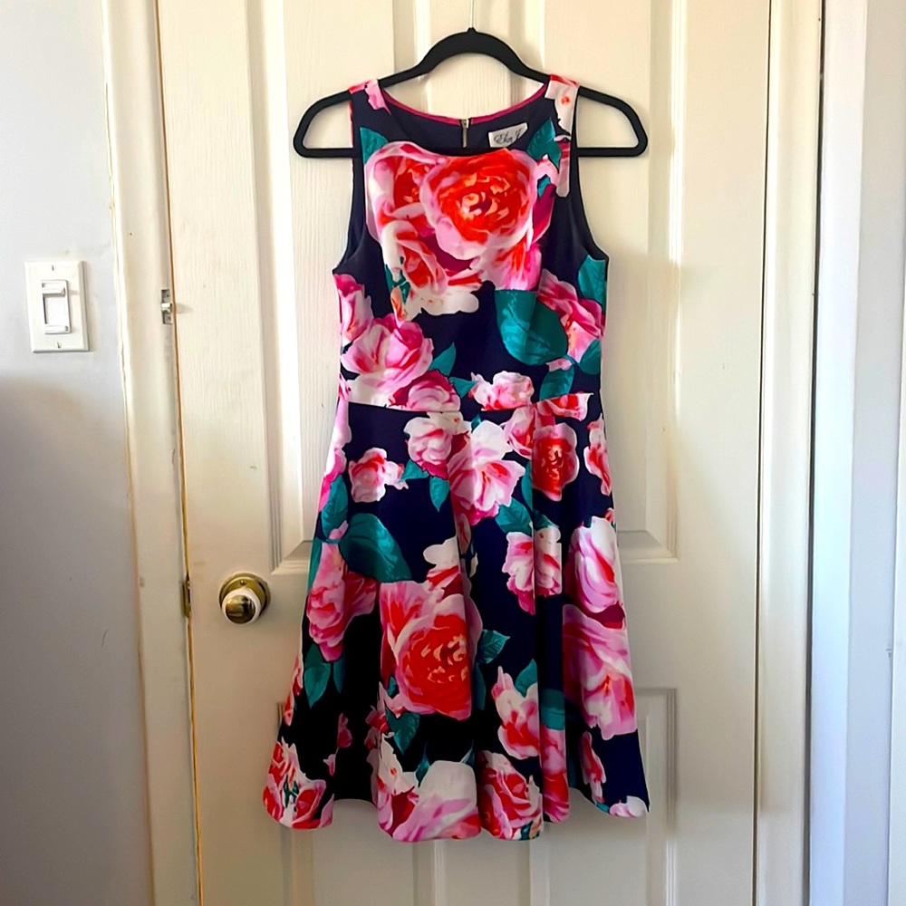Floral fit and flare dress